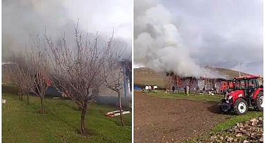 Yangında ev kullanılamaz hale geldi