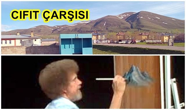 Adeta Bob Ross’un fırçasından fırlamış