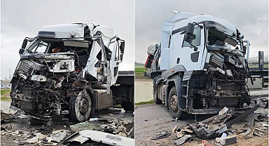 Ahlat’ta iki tır çarpıştı: 1 yaralı