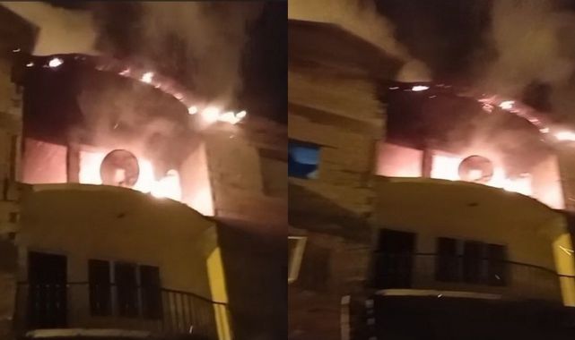 Alevler evi sardı! Yürekler ağza geldi