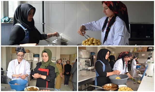 Anne kız aynı mutfakta hünerlerini sergiledi