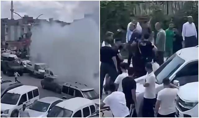 Arife gününde akrabalar taş, sopa ve bıçaklarla birbirine girdi!