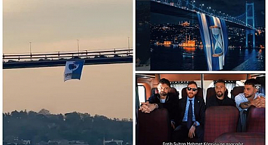 Boğaz’da mavi beyaz gurur! Erzurumspor bayrağı FSM Köprüsü’nde