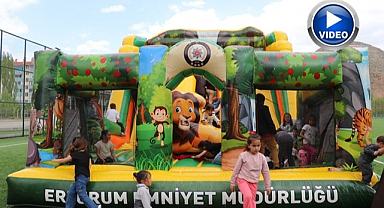 Çocuklar gönüllerince eğlendi   