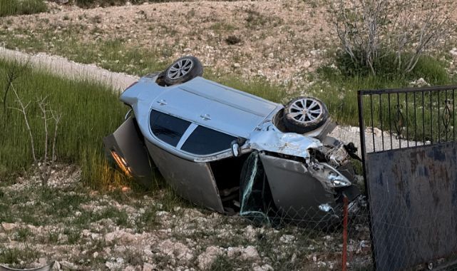 Defalarca takla attığı araçtan sağ çıktı Emniyet kemeri hayatını kurtardı