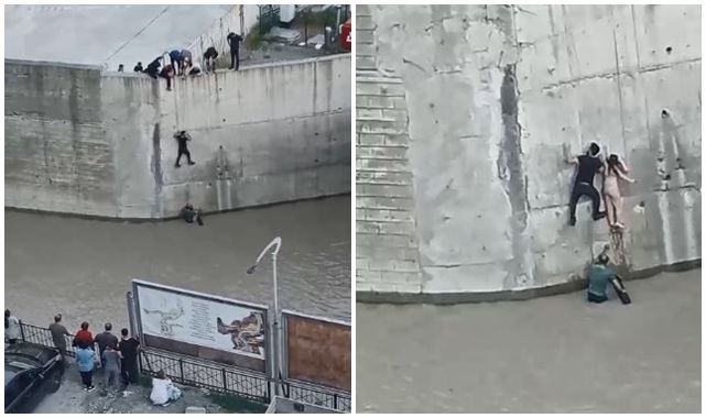 Dere yatağında nefes kesen kurtarma