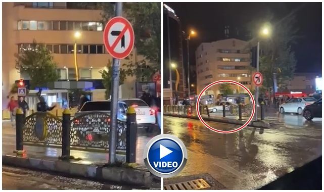 Drift atan sürücü zincirleme kazaya neden oldu! O anlar kameraya yansıdı