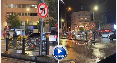 Drift atan sürücü zincirleme kazaya neden oldu! O anlar kameraya yansıdı