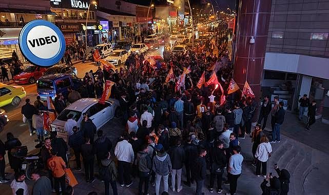 Erzurum'da Galatasaray'ın Süper Lig şampiyonluğu kutlandı