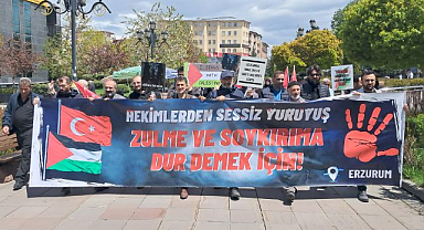 Erzurum'da Gazze'ye destek çağrısı