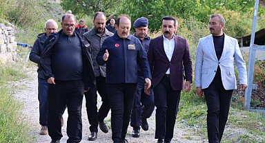 Erzurum'da heyelan bölgesinde kritik inceleme