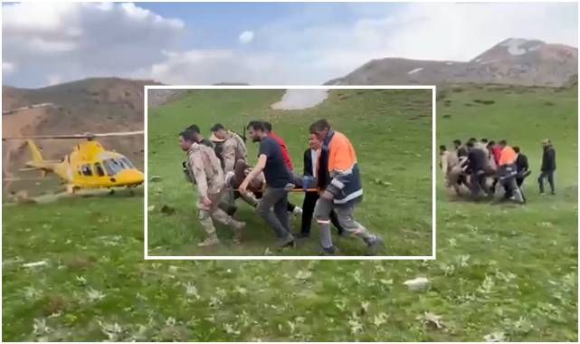 Erzurum'da ışkın toplarken kayalıklardan düştü!