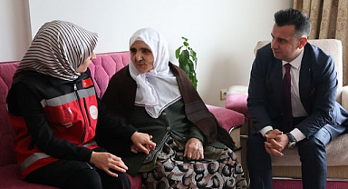 Erzurum'da şehit annesine anlamlı bayram hediyesi   