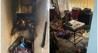 Evde çıkan yangın yürekleri ağza getirdi!