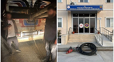 Kablo hırsızlarına suçüstü! 