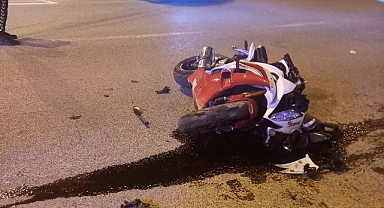 Kavşakta motosiklet kazası