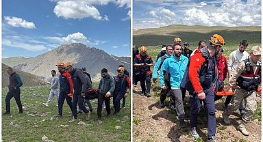 Kayalıklarda yaralanan çocuk hastaneye kaldırıldı