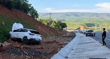 Kontrolden çıkarak takla attı 