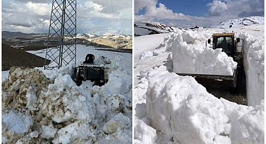 Mayısta 3 metrelik kar yolu kapattı