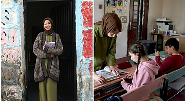 Mezra okulunda fedakar öğretmen 2 öğrenci için eğitim veriyor