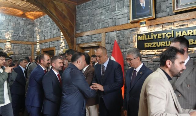 MHP Erzurum teşkilatı bayramlaşma programında buluştu