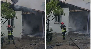 Müstakil evde çıkan yangın korkuttu 