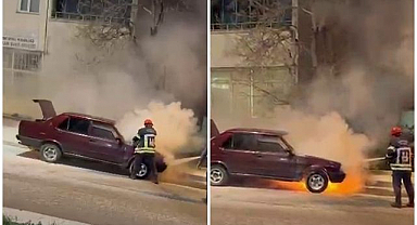 Olur'da araç yangını korkuttu