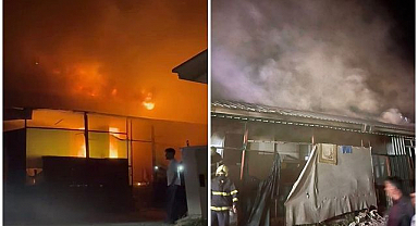 Prefabrik evlerde korkutan yangın   