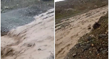 Sağanak sonrası sel meydana geldi