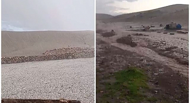 Sağanak ve dolu sonrası sel: Hayvanlar yüksek kesimlere çıkarıldı