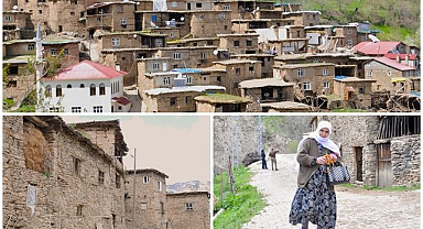 Taş evler doğayla bütünleşen manzarasıyla ilgi görüyor