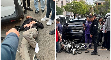 Transit araçla çarpışan motosikletli yaralandı 