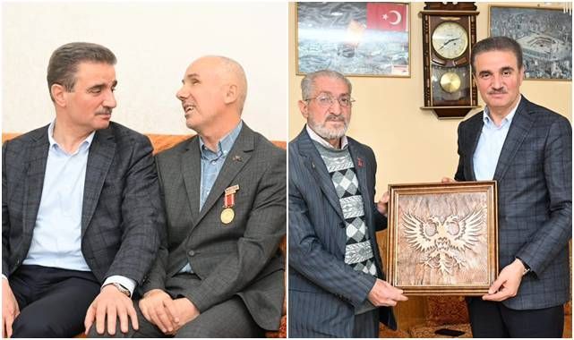 Vali Baruş'tan kahraman gazilere bayram ziyareti