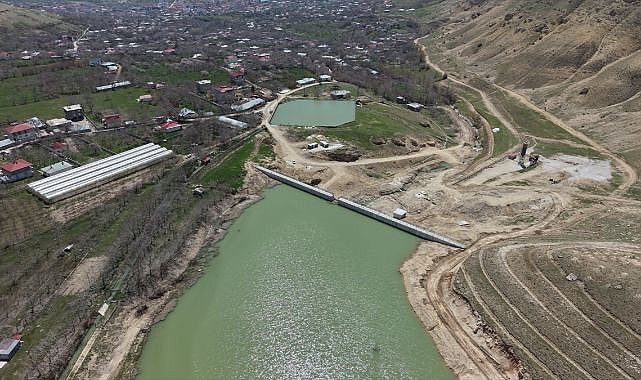 Yapımı tamamlanan göletin su seviyesi yükseldi