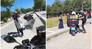 AYT sınavı için trafik dronla izlenip öğrenciler motorlarla yetiştirildi