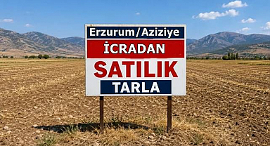 Aziziye’de 36 dönümlük tarla icradan satışa çıkarıldı
