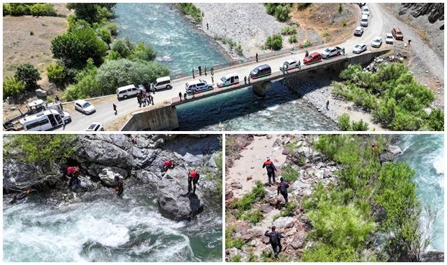 Çayda kaybolan şahıs için su altı ekipleri bölgede