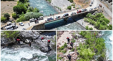 Çayda kaybolan şahıs için su altı ekipleri bölgede
