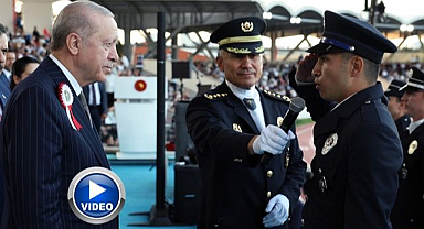 Cumhurbaşkanı Erdoğan'dan mezun polise jest! 