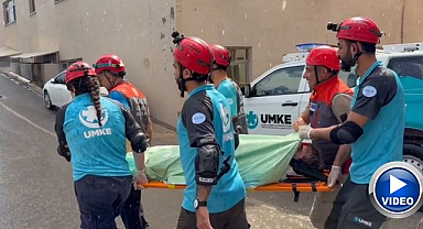 Deprem tatbikatı gerçeğini aratmadı   
