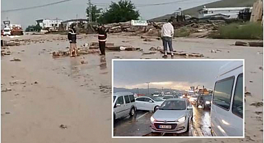Elazığ-Tunceli yolu sel nedeniyle ulaşıma kapandı