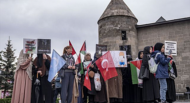 Erzurum'da Gazze için 134 haftadır eylem yapıyorlar 