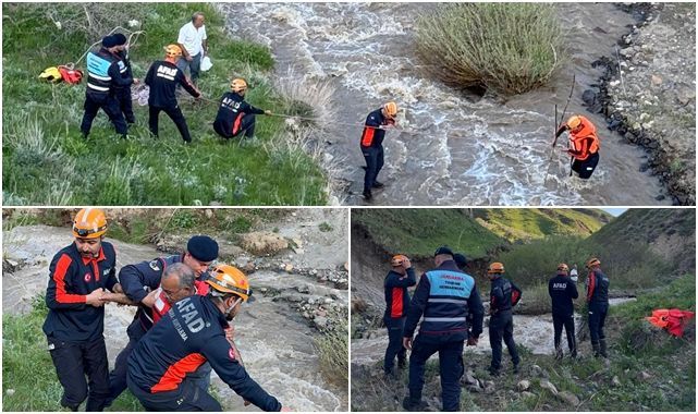 Erzurum'da mantar toplamaya gittiler, dere yükselince mahsur kaldılar
