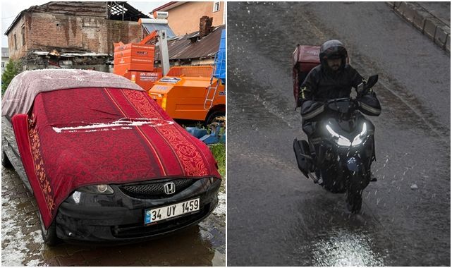 Erzurum'da sağanak, Kars'ta dolu etkili oldu