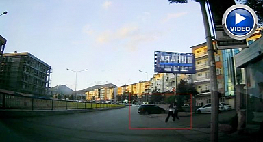 Erzurum'da yürekleri ağızlara getiren o anlar kamerada!