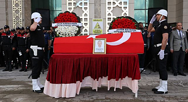 Erzurum Emniyet Müdürlüğü’nde hüzünlü tören
