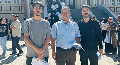 İki kardeş, babaları ile aynı sınavda ter döktü