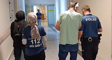 İnşaattan düşen malzeme yayaya isabet etti