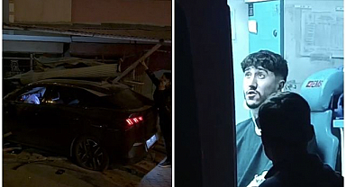 Kontrolden çıkan otomobil iş yerine girdi