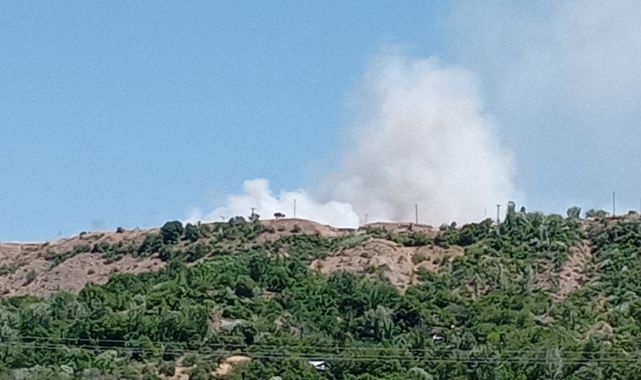 Korkutan arazi yangını: Ekiplerin müdahalesi devam ediyor!